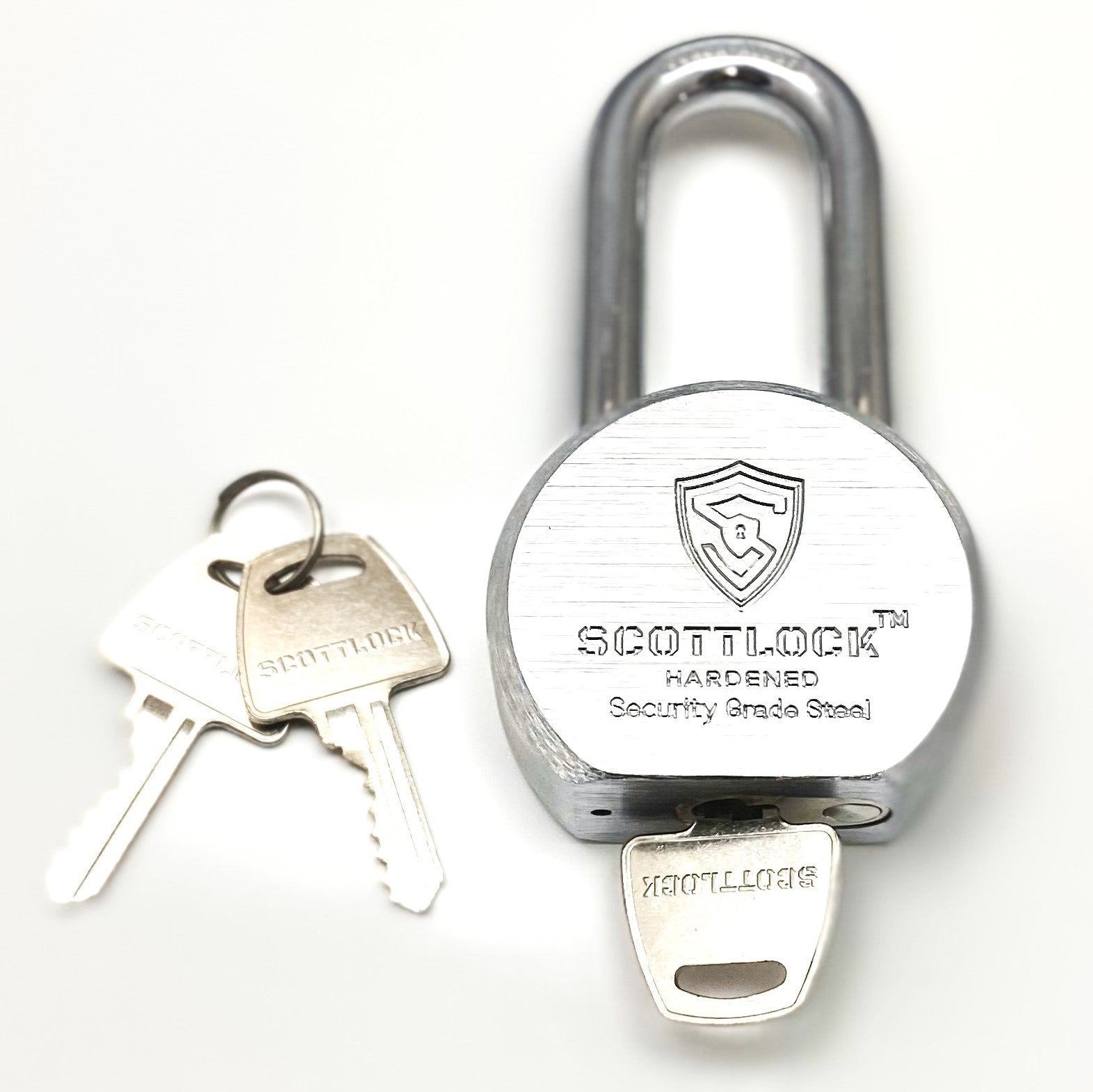 This re-keyable padlock is made up of a hardened steel body and cut resistant Boron shackle!  It is considered "industrial strength" and comes with three keys.  Excellent for outdoor uses due to a weather resistant zinc coating.  The inside shackle clearance is 1" wide by 2.25" high.  The shackle diameter is 11mm.   